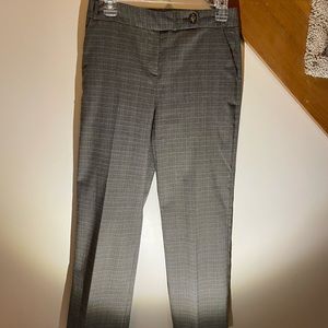 Tiny checkered brown plaid trousers